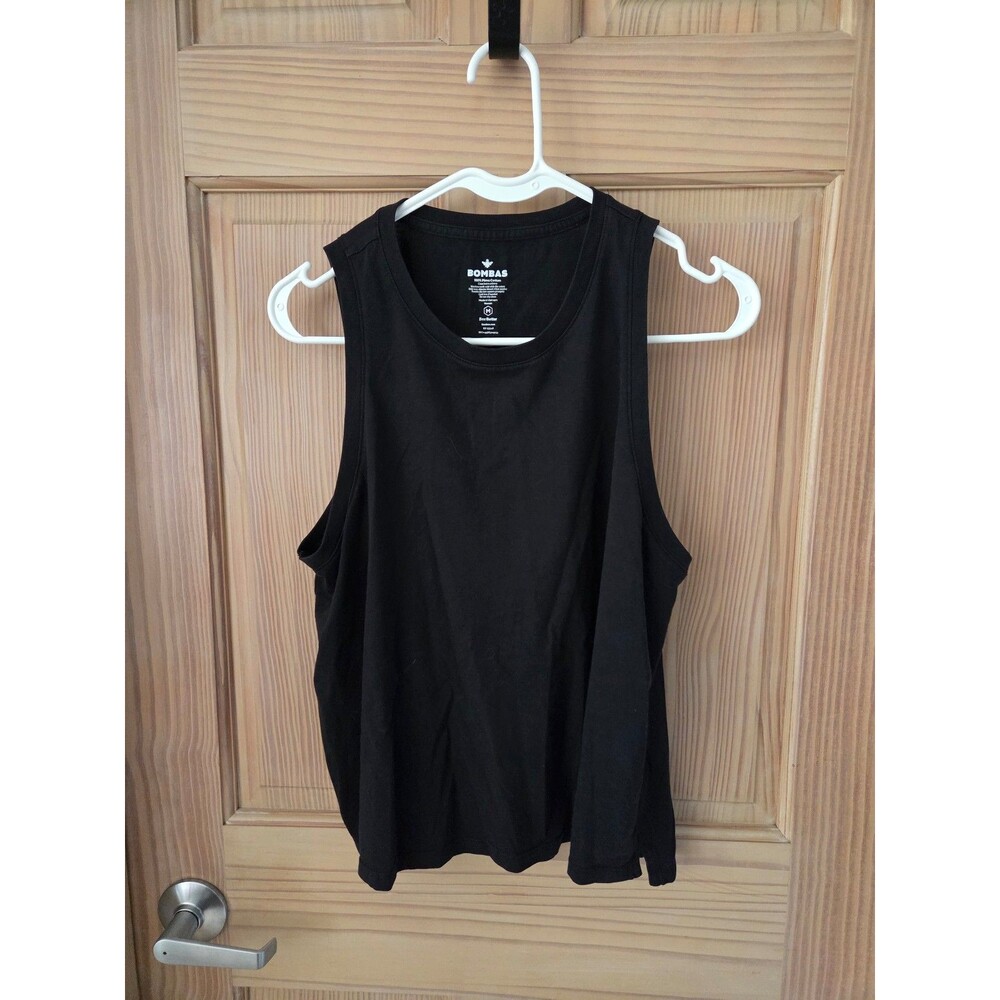Bombas Women's Black Loose Fit Athletic Tank Top Workout Medium